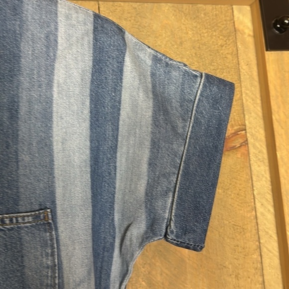 Lee short Union-Alls Size Small Hints of Blue stripes Size Small 100% cotton - Picture 5 of 16